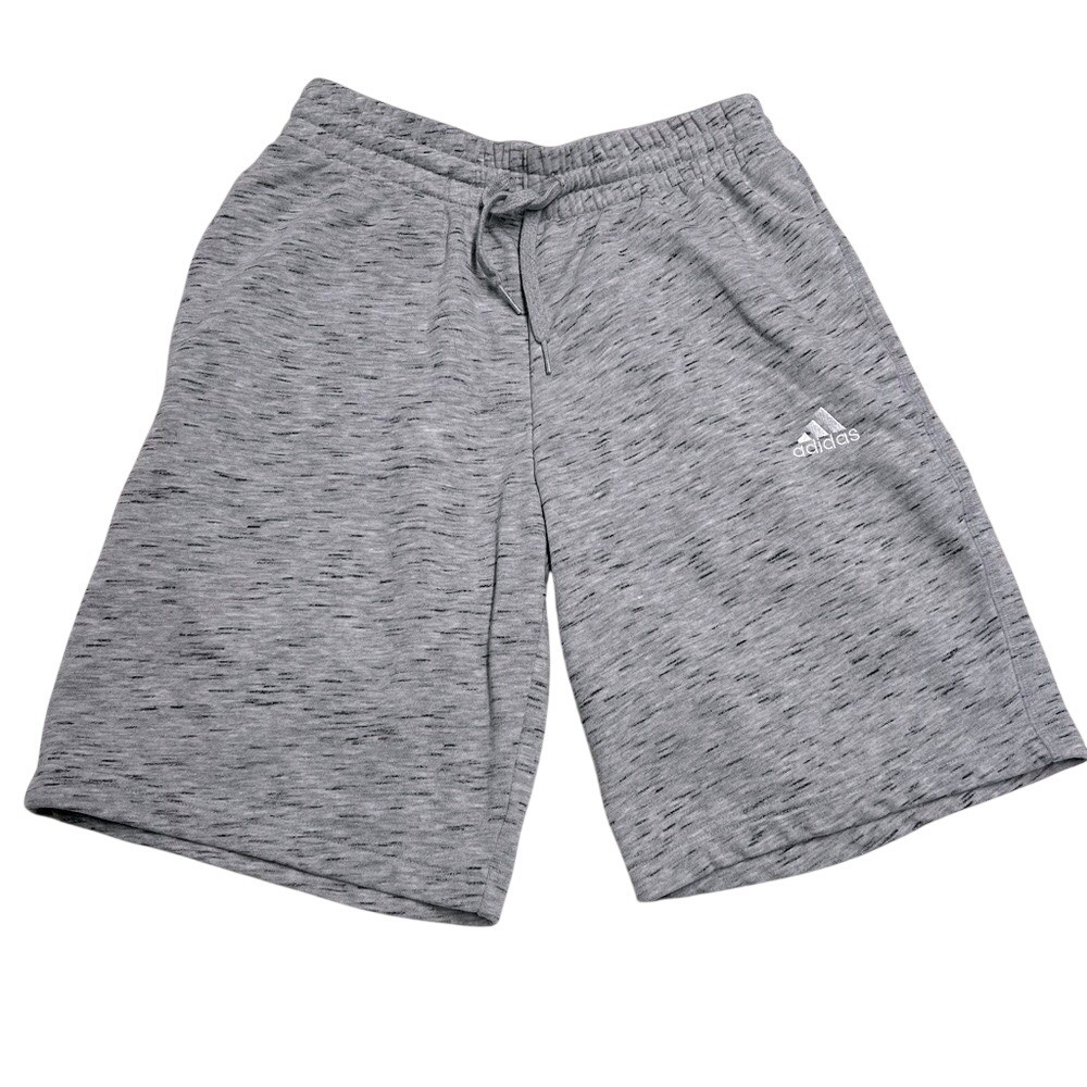 Adidas Men's Heather Gray Athletic Shorts Drawstring Waist Casual Lounge Size S